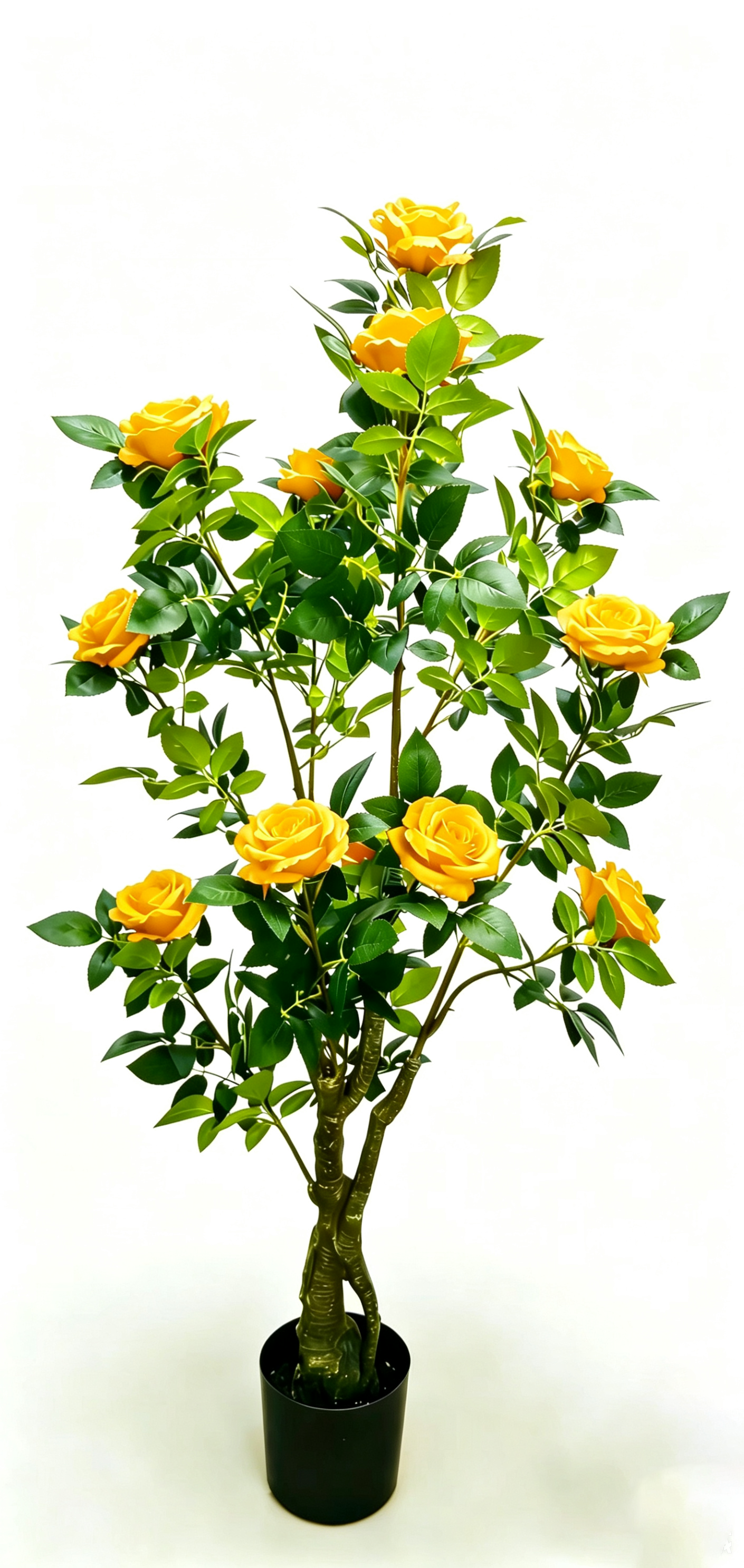 artificial yellow rose tree