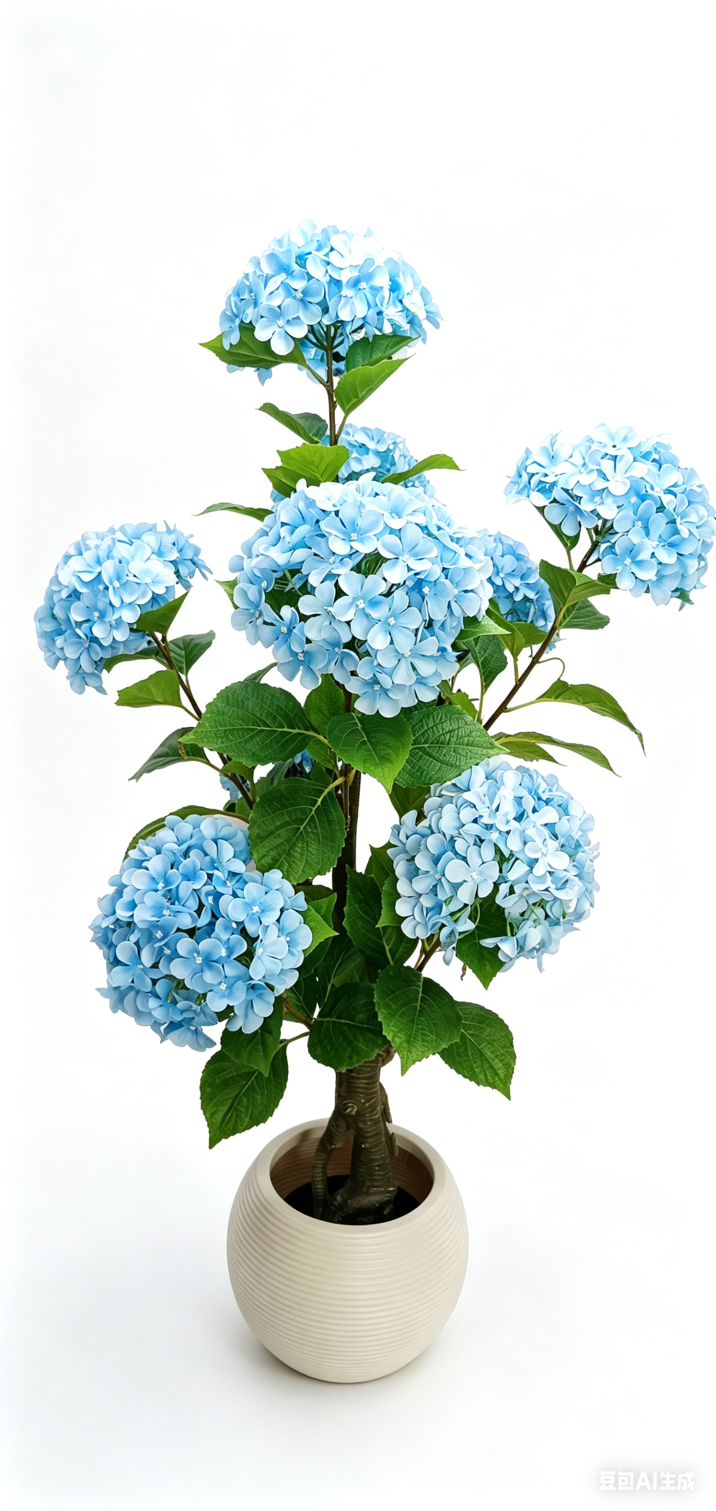 artificial hydrangea plantds in pot