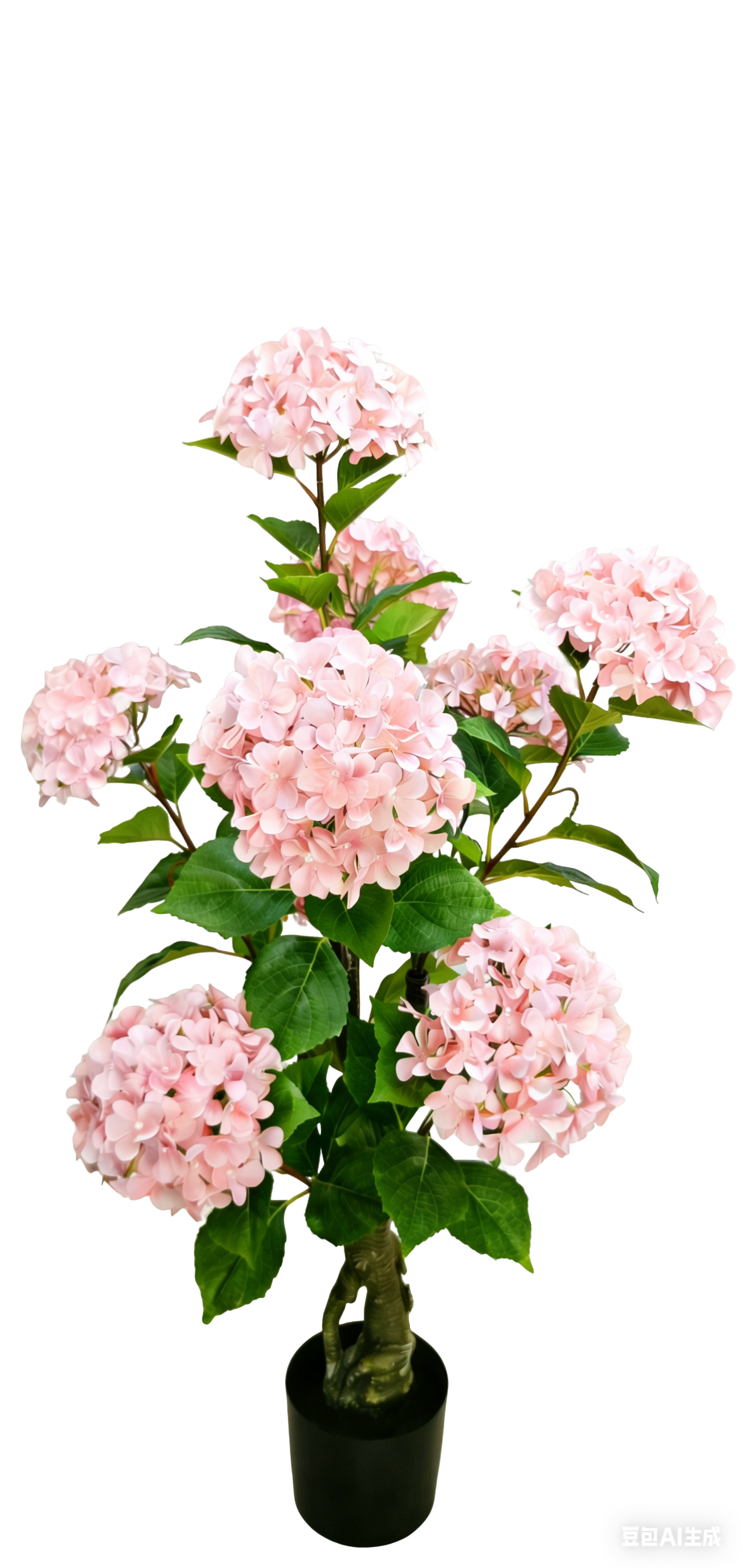 artificial hydrangea bush plant